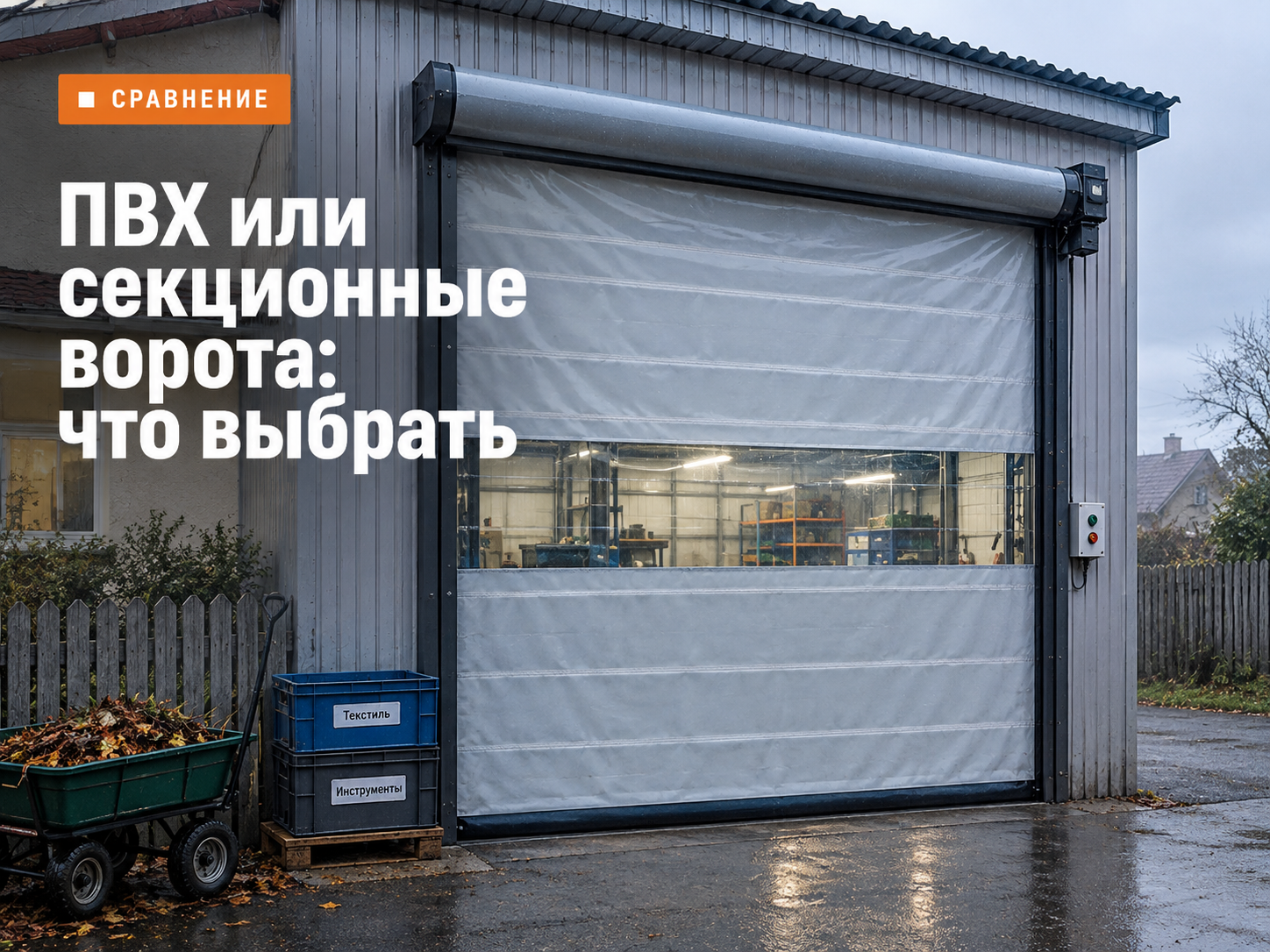 Автоматические ПВХ-ворота: где ставят и чем они отличаются от секционных