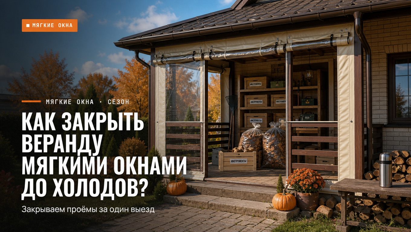 Мягкие окна для веранды: как закрыть проёмы до холодов