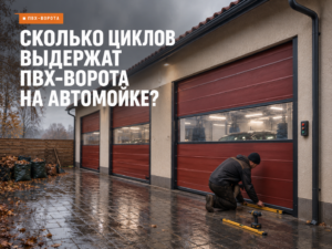 ПВХ-ворота на автомойке с высоким ресурсом открывания